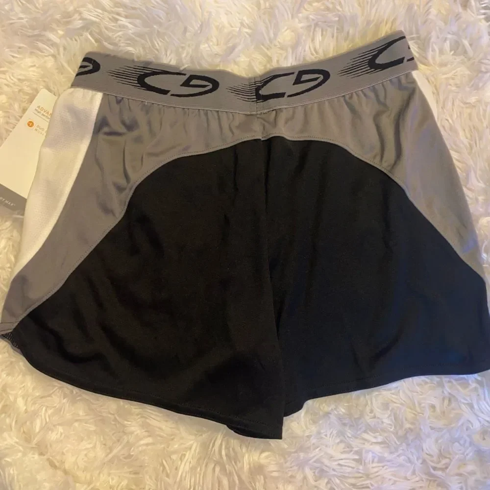 *NWT* Champion Girls L(10-12) Black & White & Gray Sport Shorts
